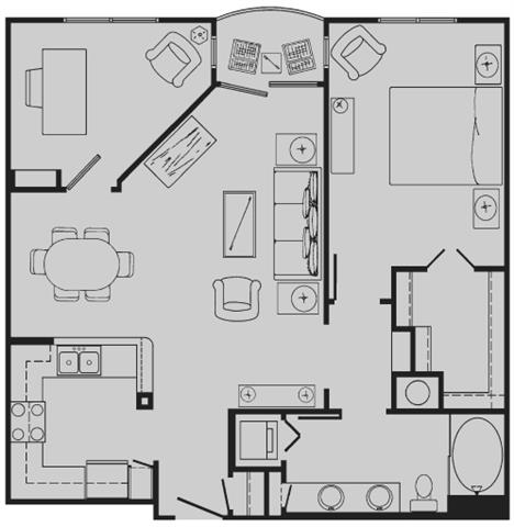 Floorplan - Tuscany Court Apartments