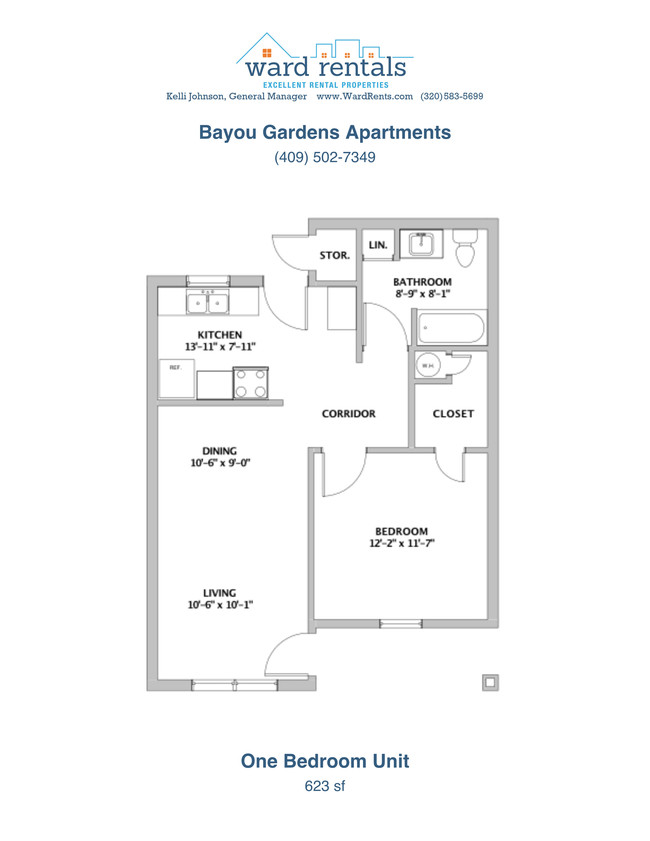Floorplan - Bayou Gardens Apartments