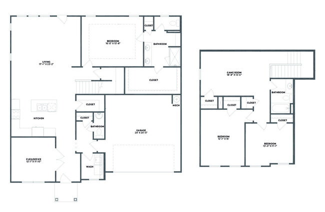 Bed Flex Floor Plan - Enclave at Oak Ridge