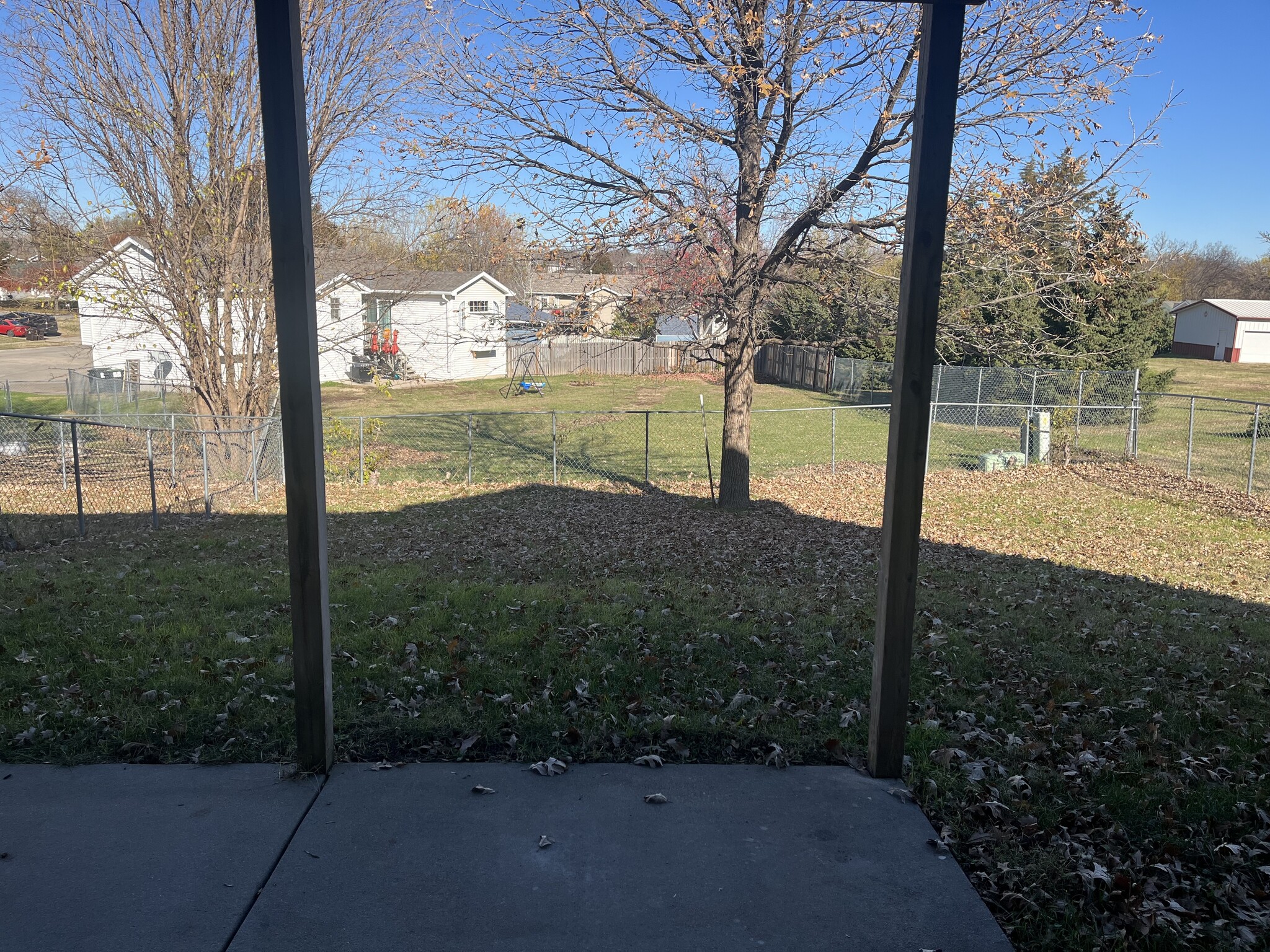 Fenced backyard - 300 W Benton St