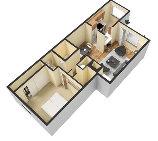 A1F One Bedroom - Woodstream Village
