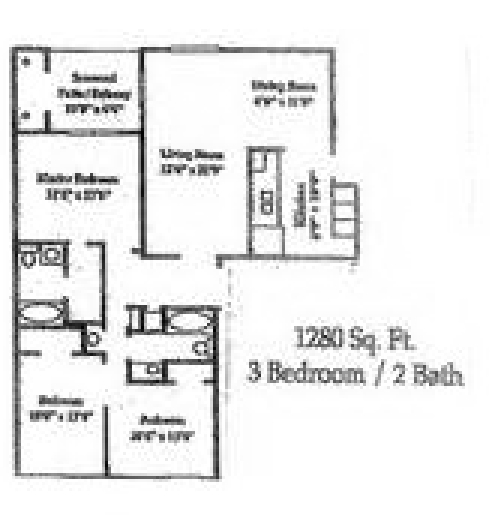 3BR/2BA - College Town at USF Apartments