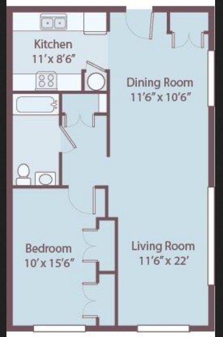 1BR/1BA - Poplar Manor Apartments