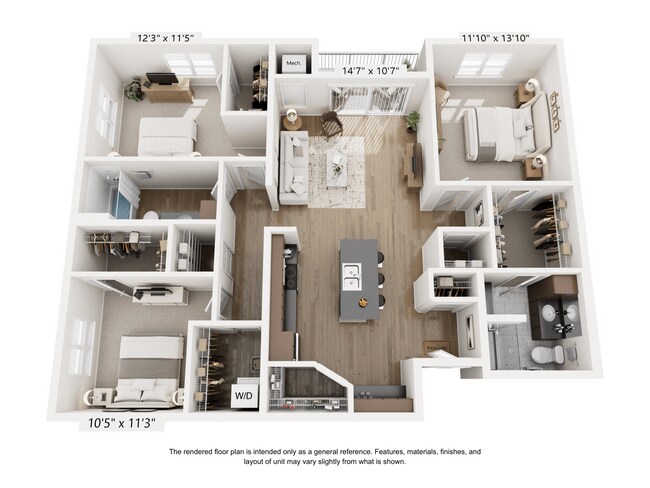 Floorplan - The Mill Apartments