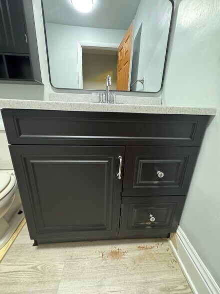 New black vanity in Bathroom - 443 W Loveland Ave