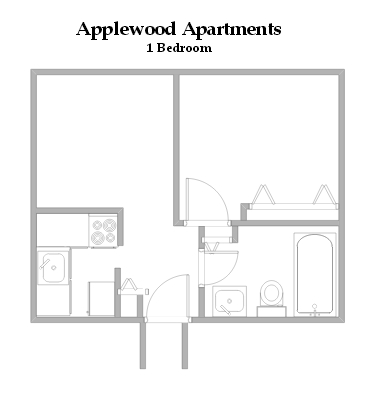 1BR/1BA - Applewood Apartments