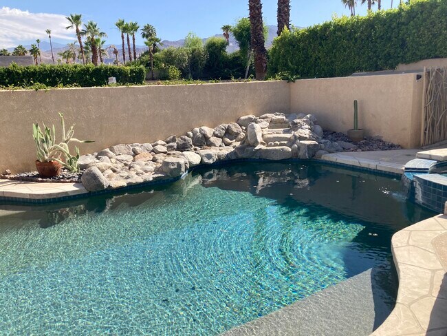 Pebble Tech Salt Water PoolWaterfall - 72836 Mesa View Dr