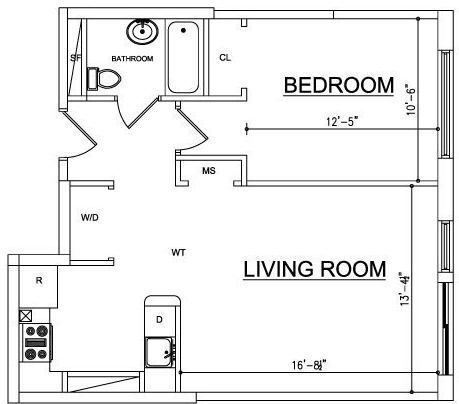 1BR/1BA - Ocean Blue