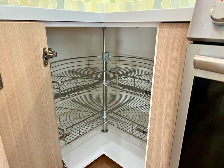 The lazy susan makes use of every inch of storage space. - 2221 Ocean Ave