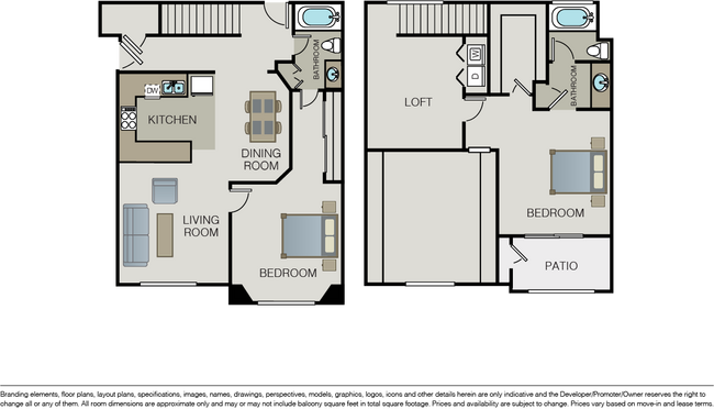 Plan 2B + Loft Townhome - The Esplanade