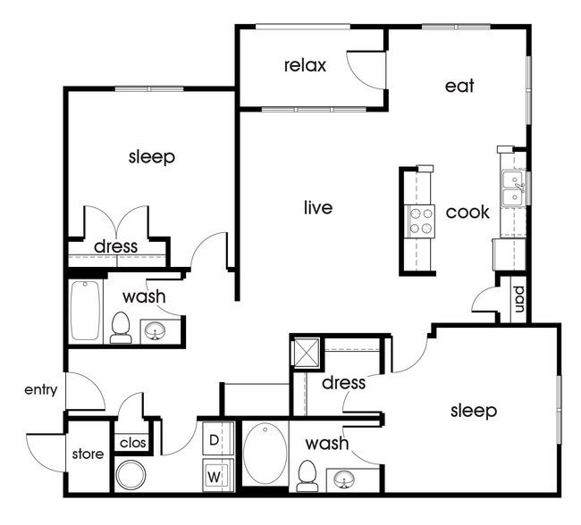 Floorplan - Magnolia Pointe Apartment Homes