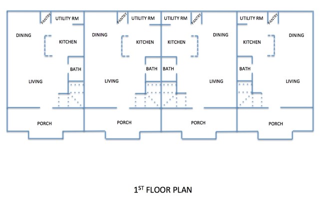 Floor Plan - 1st Floor - Avenue Townhomes