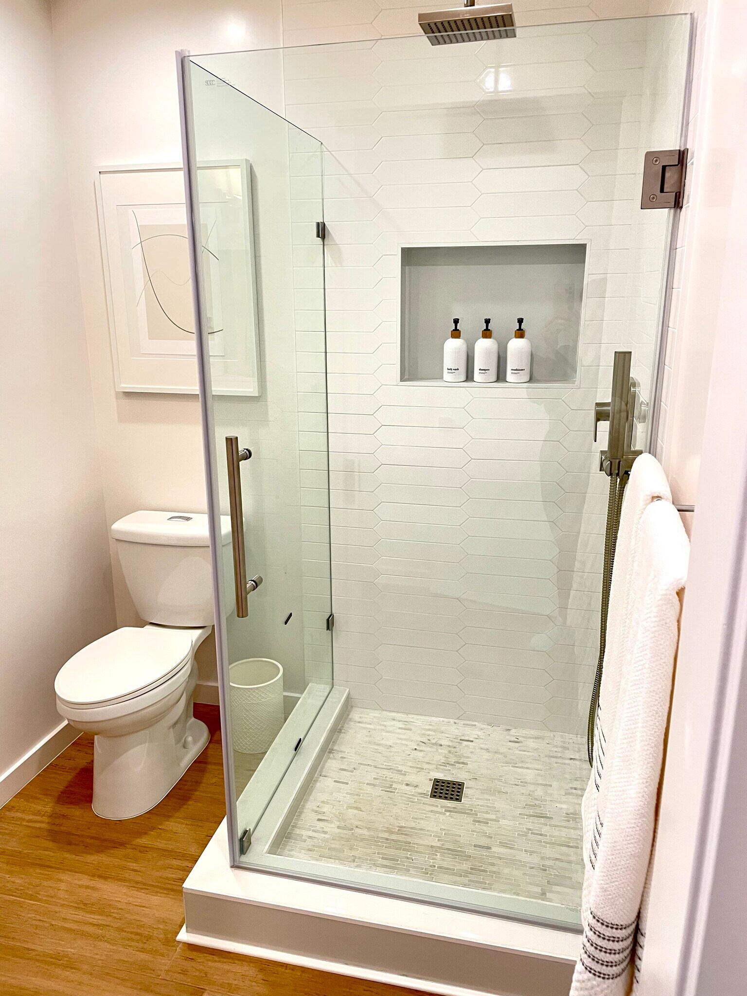 Ensuite bathroom with soothing rain or hand held/wall mounted shower - 206 W Maple Ave