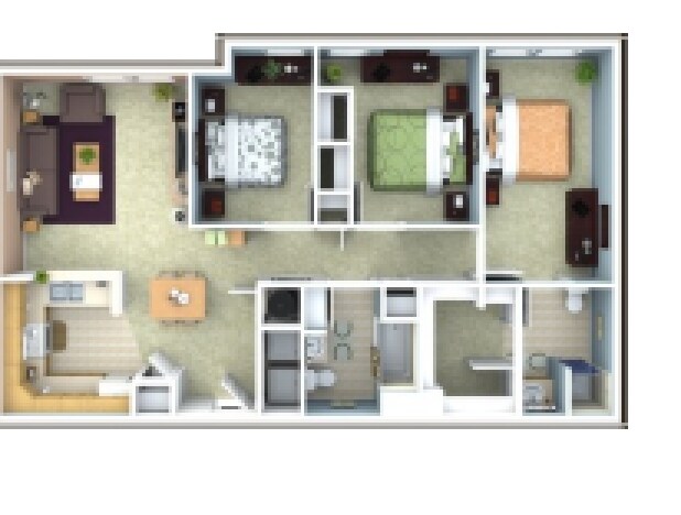 3BR/2BA - 34 North Apartments