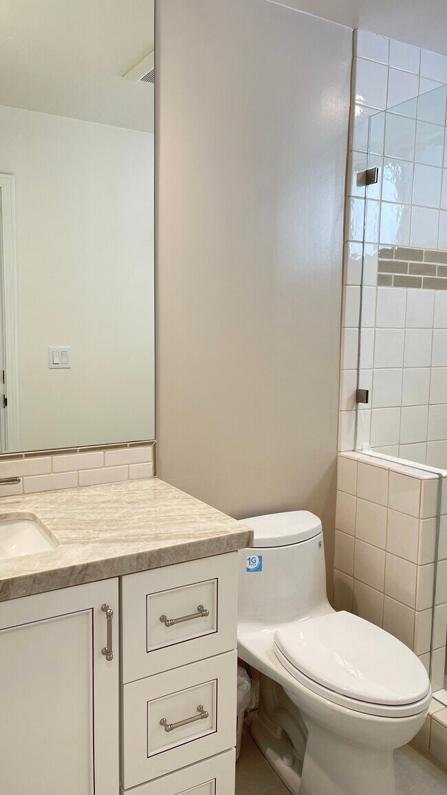 Totally Remodeled Second Bath with Quartzite Countertops - 1220 Roxbury Dr