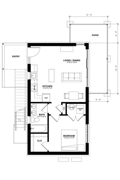 Style 6 - First floor - RiverBluff Townhouses