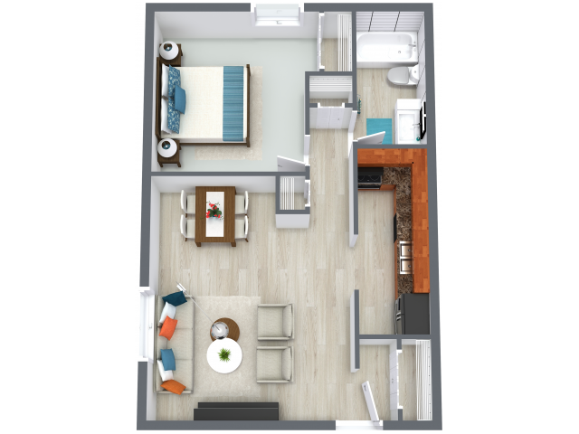 Willow floorplan - Cedar Crest Apartments