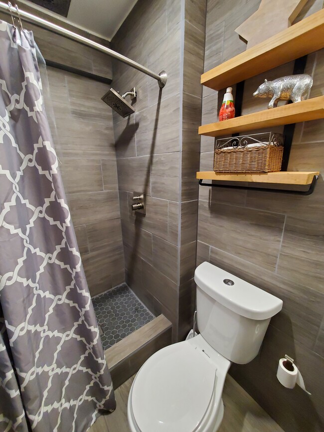 Upscale bathroom with rain head shower - 19 Overbrook Dr