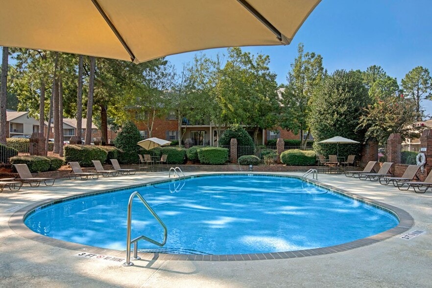 Resort-style Swimming Pool and Deck - Pinewood at National Hills Apartments