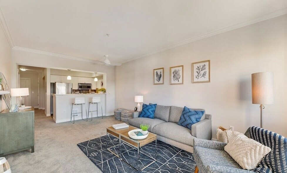 Living room view, facing kitchen - 1545 NW 57th St