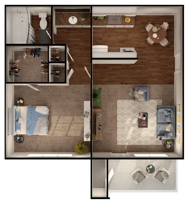 Floorplan - Elevation Apartments