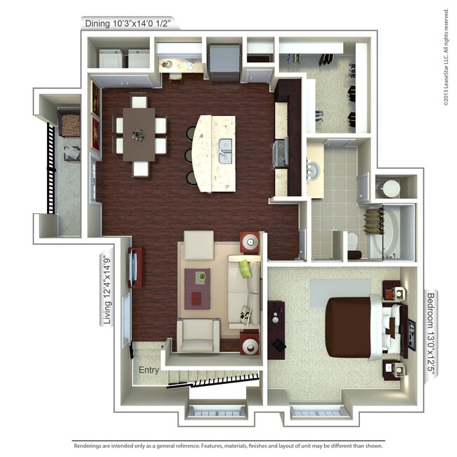 Floorplan - Valencia Place Apartments