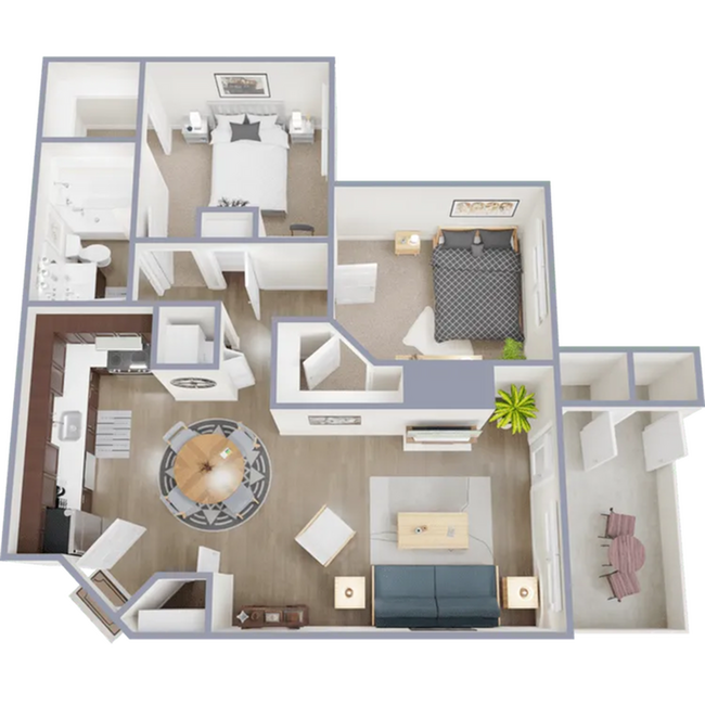 Two bedroom, two bath, 957 square foot apartment home - Panorama at Arvada Ridge