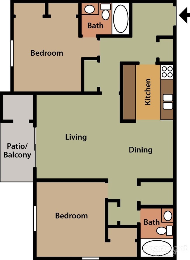 2BR/2BA - Falcon Pointe Apartments