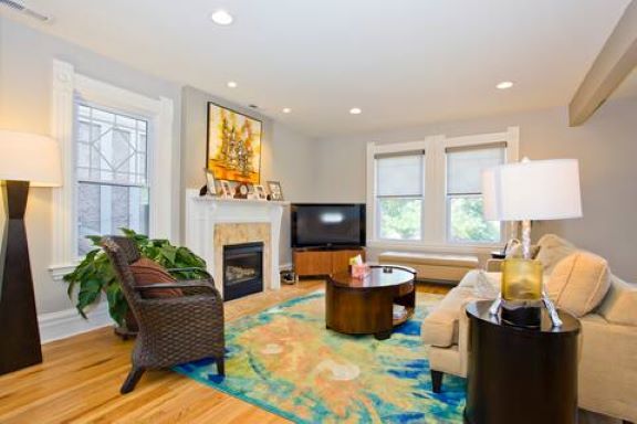 Main living area off dining and kitchen - 1156 N Logan St