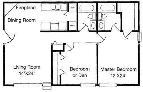 Floorplan - Ashton Lake Apartments