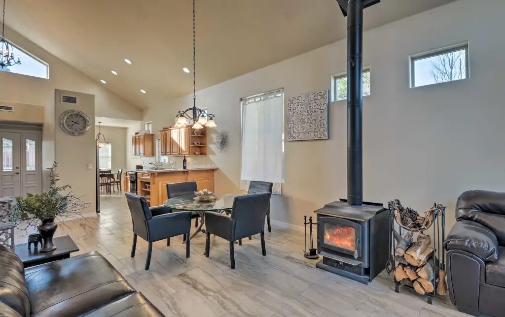 Wood Fireplace - 210 W Cedar Ave