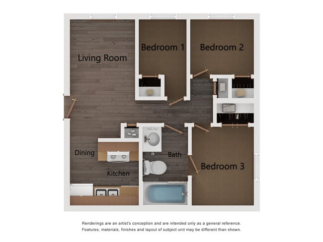 3 BR Floorplan - Sherwood Pointe Apartments