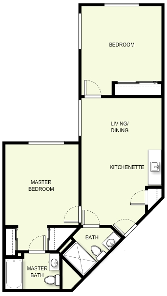 2BR/2BA - The Lodge at White Bear