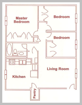 Floorplan - Brittany and Park Apartments