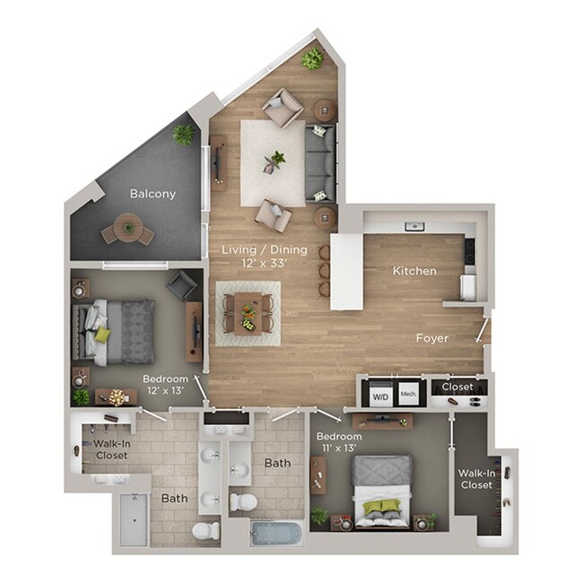 Floorplan - Madison Place Apartments