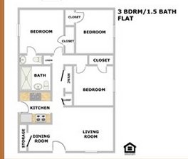 3BR/1.5BA - Cedarwood Apartments