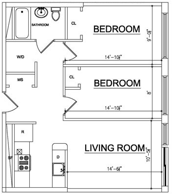 2BR/1BA - Ocean Blue