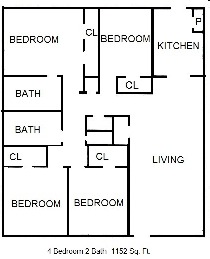 4BR/2BA - Palomino Place Apartments