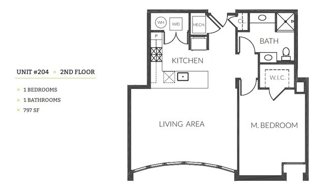 1BR/1BA - 3800 Lofts