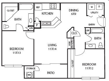 2BR/2BA - Summit at Salado Creek