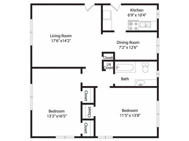 Floorplan - The Raleigh Apartments