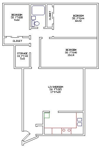 Garden Three Bedroom/ One Bathroom - University Park