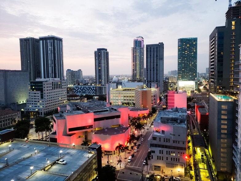 Nightlight view from the balcony - 133 NE 2nd Ave