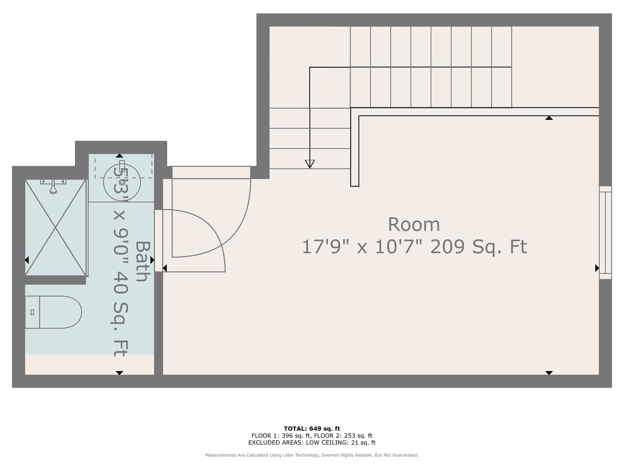 Apt E Floor Plan 2nd Floor - 292 Mansion St