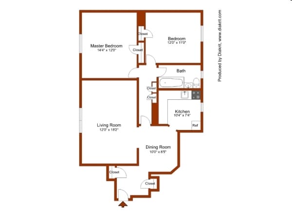 2BR/1BA - Pearl River Apartments