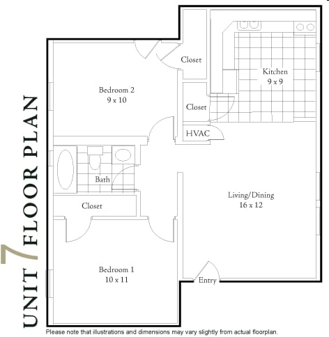 2BR/1BA - Bulluck Terrace