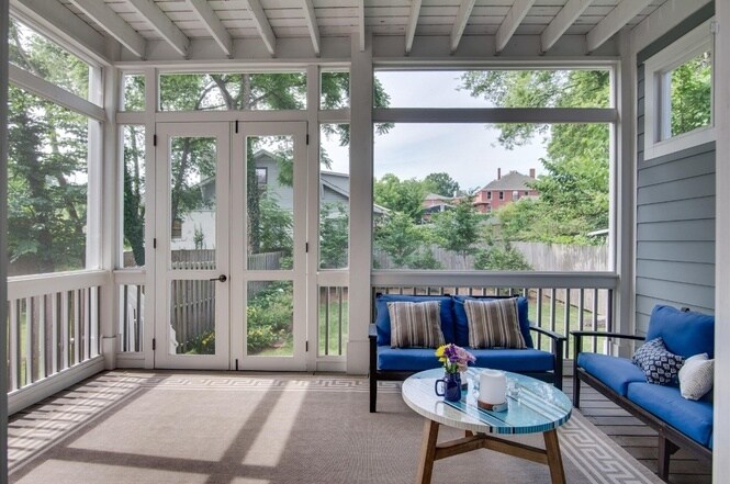 Downstairs Screened-in Porch off of Living Room - 925 S Douglas Ave