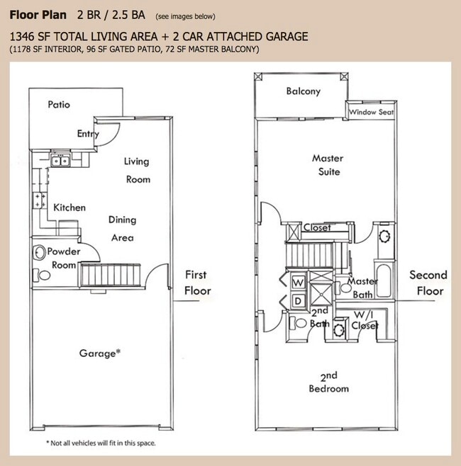 2BR/2.5BA Floor Plan - Villas at Magnolia Place