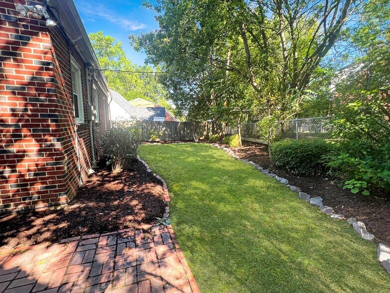 Backyard landscaping - 108 Manchester Ave