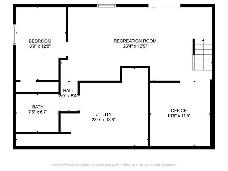 Downstairs floor plan - 1536 Gordon Dr